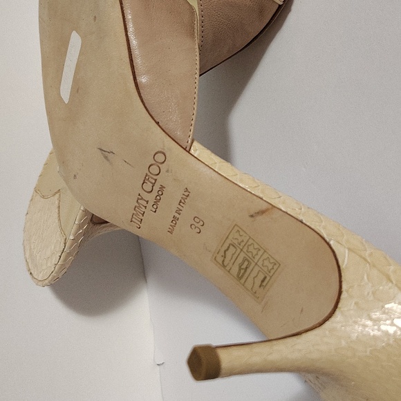 Jimmy Choo Tan and Cream Women's Heels $120. Sale !! $80 - Picture 3 of 5